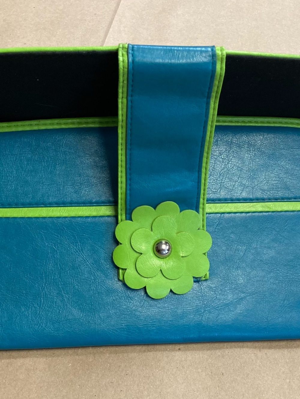Miche Teal Blue & Lime Green Floral Snap Shell Cover